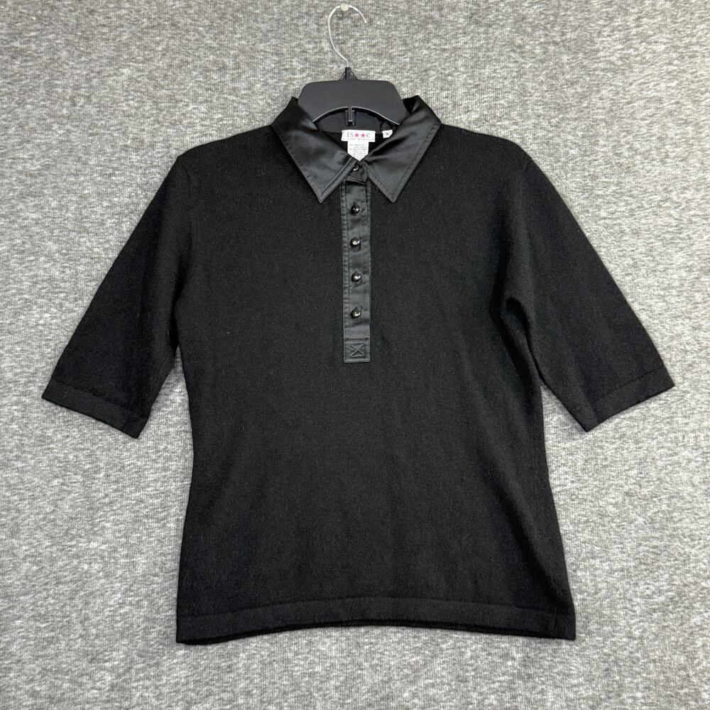 Isaac Mizrahi Vintage 90's Pique Polo Size Large Lambswool Angora